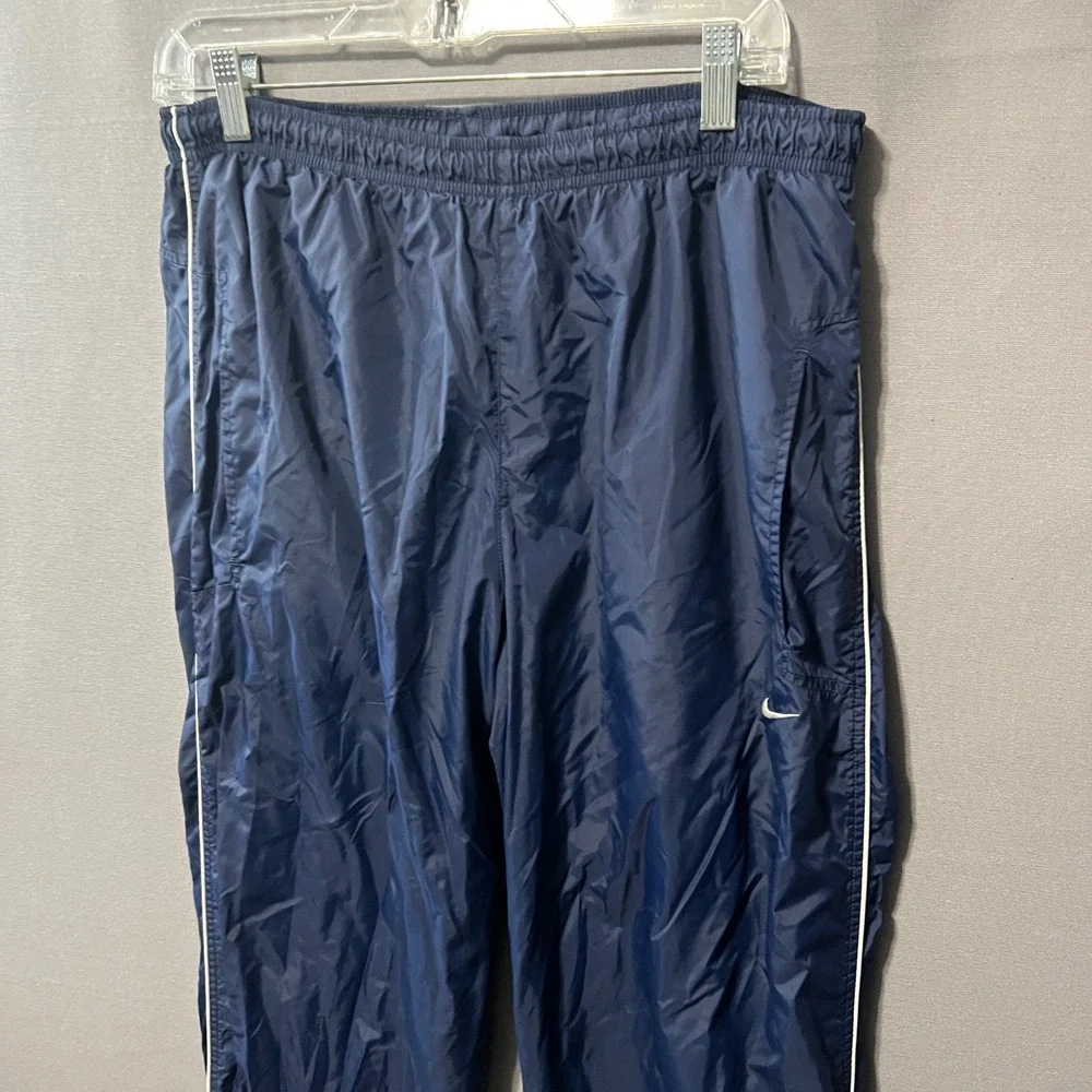 Nike Vintage Tracksuit Navy Blue Green White Piping Windbreaker Pants Set Mens M